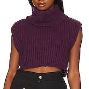 Free People - Black Cherry cropped sweater. Sexy and cozy